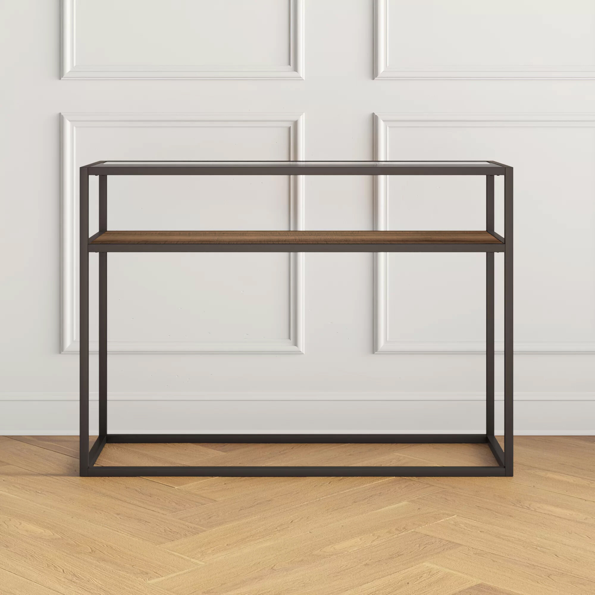 Rectangular Wood And Glass Console Table Puro By Morada Design Fernan I